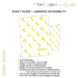 Banana Yellow Personalized 2-Pocket Folder