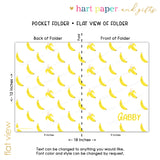 Banana Yellow Personalized 2-Pocket Folder
