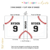 Baseball Sports Personalized 2" 3 Ring Binder
