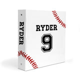 Baseball Sports Personalized 2" 3 Ring Binder