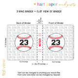 Baseball Sports Personalized 2" 3 Ring Binder