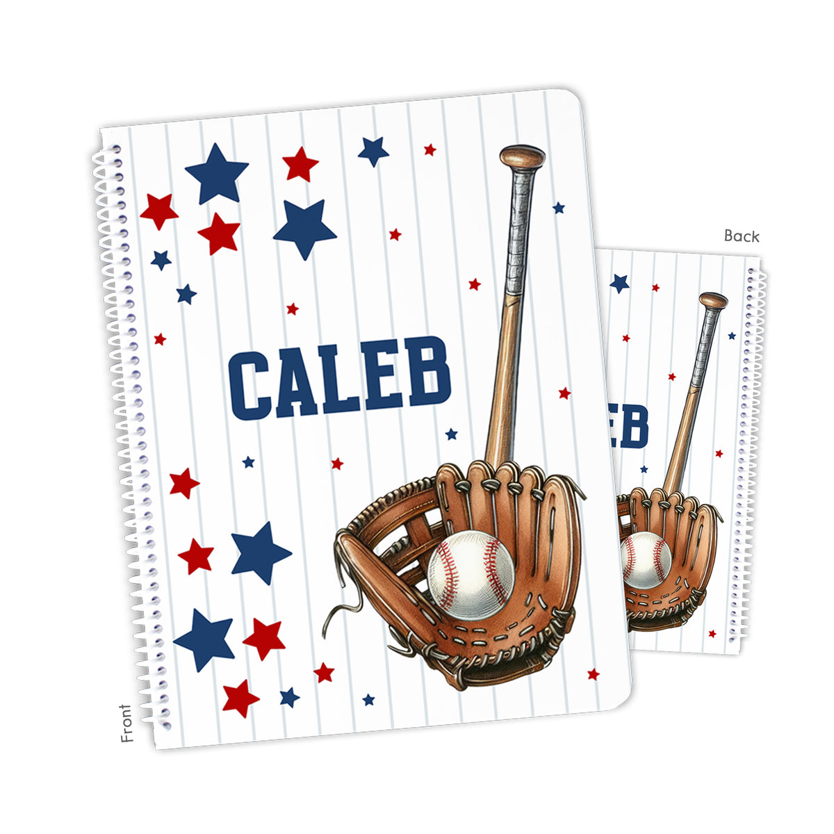 Baseball Sports Personalized Custom Notebook or Sketchbook • School Office Supplies