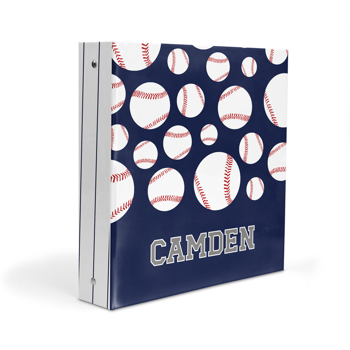 Baseball Sports Personalized Custom 2" 3 Ring Binder • School Office Supplies