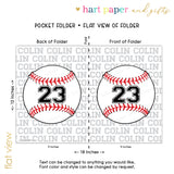 Baseball Personalized 2-Pocket Folder