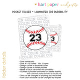 Baseball Personalized 2-Pocket Folder