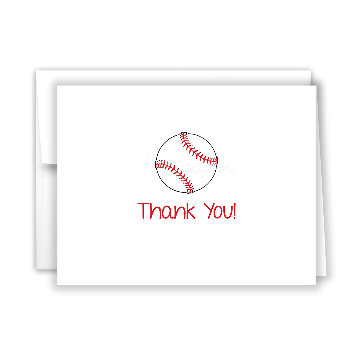 Baseball Thank You Cards Note Card Personalized Custom Stationery • Flat or Folded