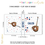 Baseball Sports Personalized 2" 3 Ring Binder
