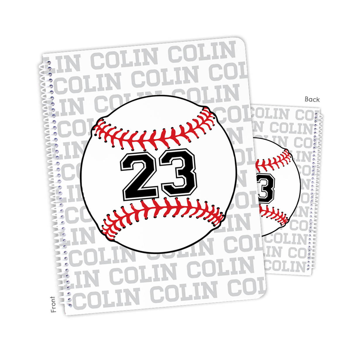Baseball Sports Personalized Custom Notebook or Sketchbook • School Office Supplies