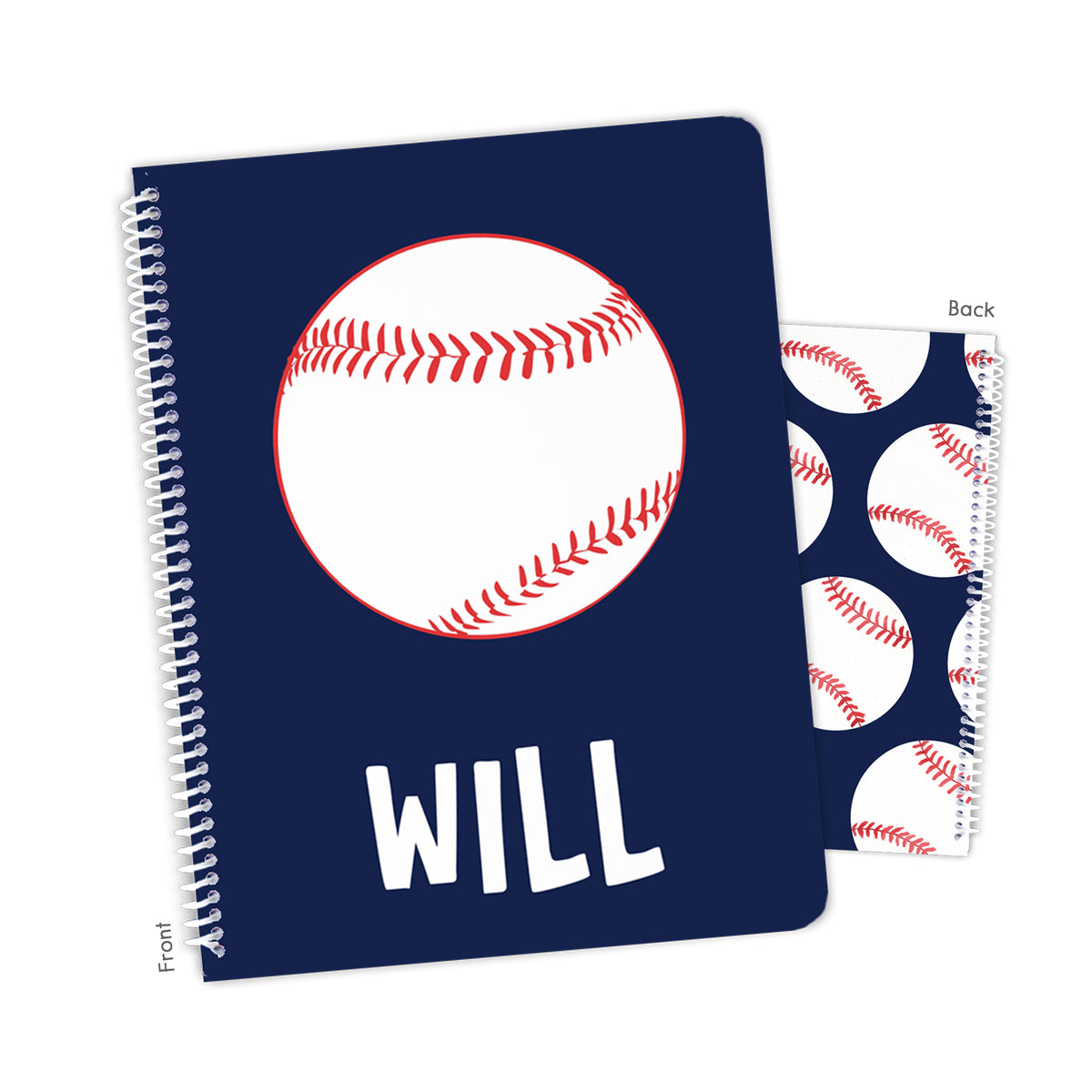 Baseball Sports Personalized Custom Notebook or Sketchbook • School Office Supplies