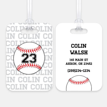 Baseball Sports Luggage Bag Tag