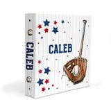 Baseball Sports Personalized 2" 3 Ring Binder