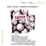 Baseball Personalized 2-Pocket Folder