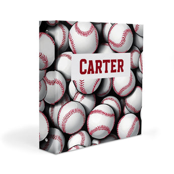 Baseball Sports Personalized 2" 3 Ring Binder