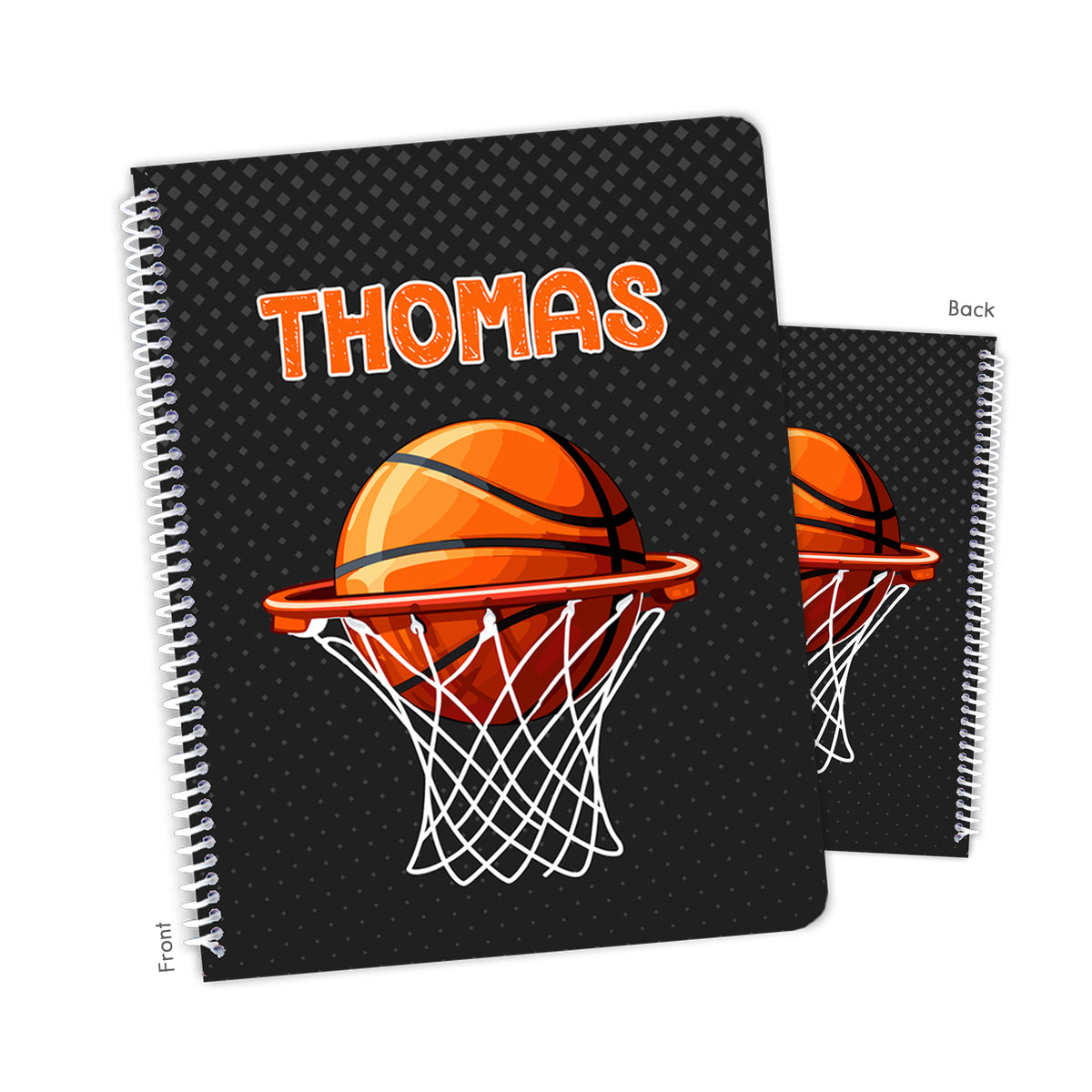Basketball Sports Personalized Custom Notebook or Sketchbook • School Office Supplies