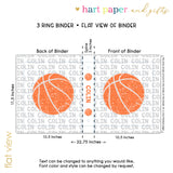 Basketball Sports Personalized 2" 3 Ring Binder