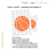 Basketball Personalized 2-Pocket Folder