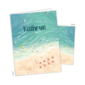 Beach Cruise Personalized 2-Pocket Folder