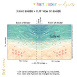 Beach Personalized 2" 3 Ring Binder