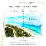 Beach Cruise Personalized 2-Pocket Folder