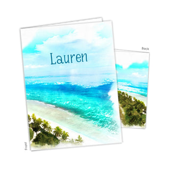 Beach Cruise Personalized 2-Pocket Folder