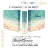 Beach Personalized 2" 3 Ring Binder