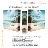 Beach Personalized 2" 3 Ring Binder