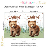 Brown Bear Personalized Notebook or Sketchbook