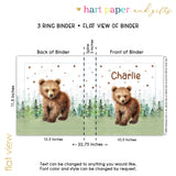 Brown Bear Personalized 2" 3 Ring Binder
