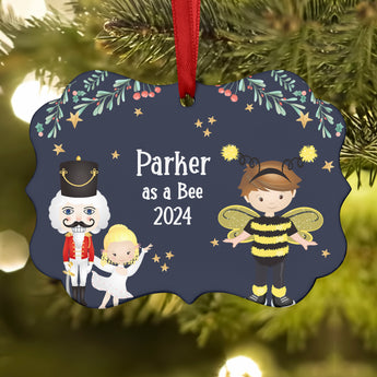 Bumble Bee • Nutcracker Christmas Ornament Personalized Custom Holiday Decor Gift Boy Girl Ballerina Ballet