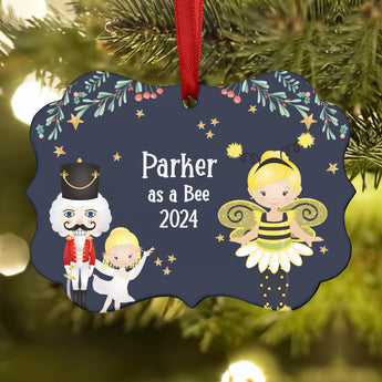 Bumble Bee • Nutcracker Christmas Ornament Personalized Custom Holiday Decor Gift Boy Girl Ballerina Ballet