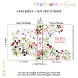 Berries Personalized 2" 3 Ring Recipe Book Binder