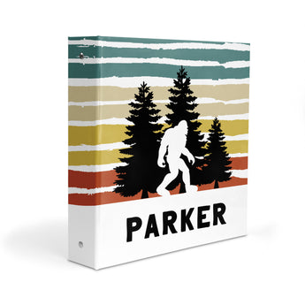 Bigfoot Camping Camp Personalized 2" 3 Ring Binder