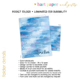Blue Unicorn Personalized 2-Pocket Folder