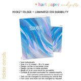Blue Unicorn Personalized 2-Pocket Folder