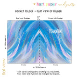 Blue Unicorn Personalized 2-Pocket Folder