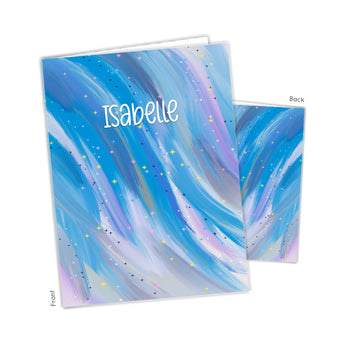 Blue Unicorn Personalized 2-Pocket Folder