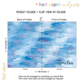 Blue Unicorn Personalized 2-Pocket Folder
