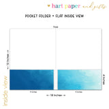 Blue Abstract Personalized 2-Pocket Folder