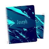 Blue Abstract Personalized Notebook or Sketchbook