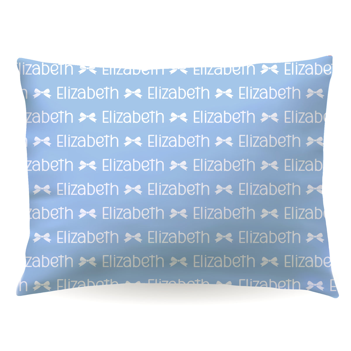 ANY COLOR Repeat Name Bow Coquette Personalized Custom Pillowcase • Standard or Toddler Size