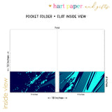 Blue Abstract Personalized 2-Pocket Folder