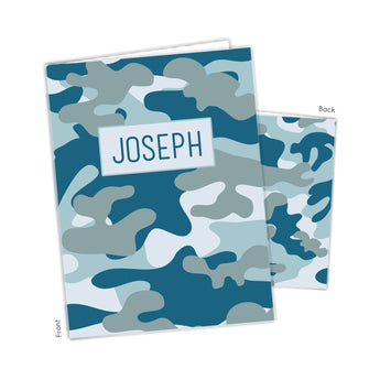 Camo Camouflage Personalized 2-Pocket Folder