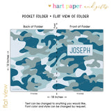 Camo Camouflage Personalized 2-Pocket Folder