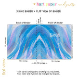 Blue Unicorn Personalized 2" 3 Ring Binder