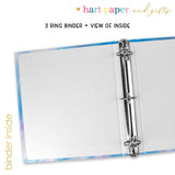 Blue Unicorn Personalized 2" 3 Ring Binder