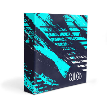 Blue Abstract Personalized 2" 3 Ring Binder
