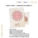 Sun Moon Boho Personalized 2-Pocket Folder