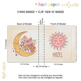 Boho Sun Personalized 2" 3 Ring Binder