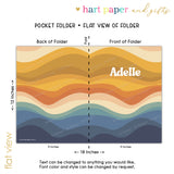 Boho Wave Personalized 2-Pocket Folder