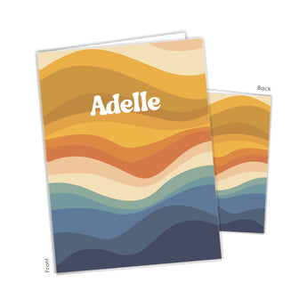 Boho Wave Personalized 2-Pocket Folder